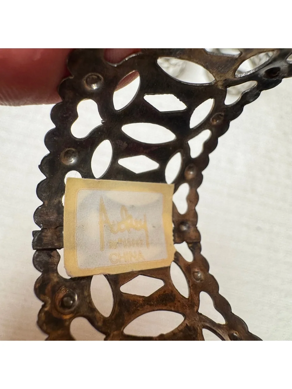 Vintage Audrey Silver Tone Filigree Napkin Rings Set of 6 1970s Table Decor